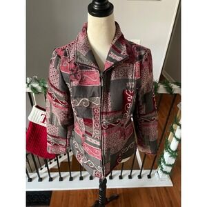 Vintage Molly &‎ Maxx Patterned Tapestry Jacket Medium